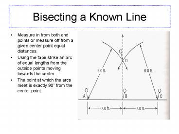Bisecting a Known Line