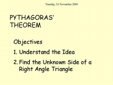 PYTHAGORAS THEOREM