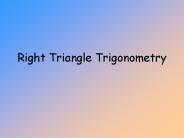 Right Triangle Trigonometry