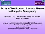 Texture Classification of Normal Tissues in Computed Tomography