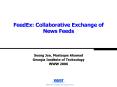 FeedEx: Collaborative Exchange of News Feeds PowerPoint PPT Presentation