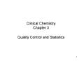 Clinical Chemistry Chapter 3 PowerPoint PPT Presentation
