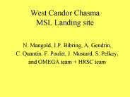 West Candor Chasma MSL Landing site