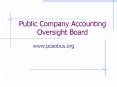 Public Company Accounting Oversight Board PowerPoint PPT Presentation