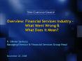 Overview: Financial Services Industry What Went Wrong PowerPoint PPT Presentation