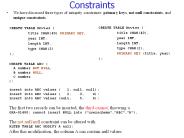 Constraints