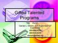 Gifted Talented Programs PowerPoint PPT Presentation