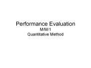 Performance Evaluation M/M/1 Quantitative Method