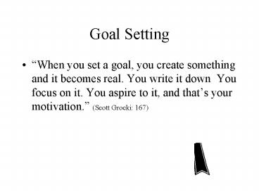 Goal Setting