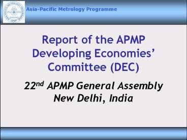 AsiaPacific Metrology Programme