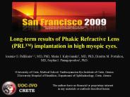 Long-term results of Phakic Refractive Lens (PRL