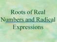 Roots of Real Numbers and Radical Expressions PowerPoint PPT Presentation