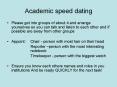 Academic speed dating PowerPoint PPT Presentation