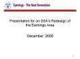 Presentation for on SSAs Redesign of the Earnings Area PowerPoint PPT Presentation