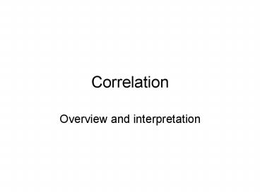Correlation