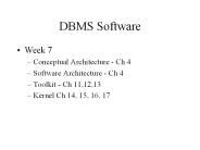 DBMS Software