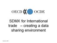 SDMX for International trade  