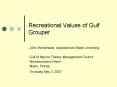 Recreational Values of Gulf Grouper PowerPoint PPT Presentation