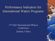 Performance Indicators for International Waters Programs