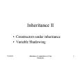 Inheritance II PowerPoint PPT Presentation