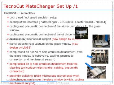 TecnoCut PlateChanger Set Up /1