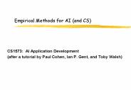 Empirical Methods for AI (and CS)