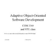 Adaptive Object-Oriented Software Development