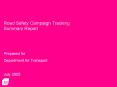 Road Safety Campaign Tracking Summary Report PowerPoint PPT Presentation