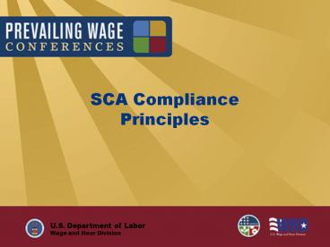 SCA Compliance Principles