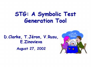 STG: A Symbolic Test Generation Tool