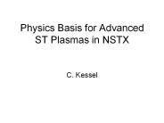 Physics Basis for Advanced ST Plasmas in NSTX