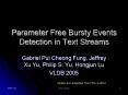 Parameter Free Bursty Events Detection in Text Streams PowerPoint PPT Presentation