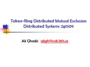 TokenRing Distributed Mutual Exclusion Distributed Systems 2g1509