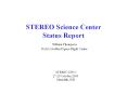 STEREO Science Center Status Report PowerPoint PPT Presentation