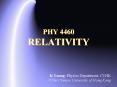 PHY 4460 RELATIVITY PowerPoint PPT Presentation