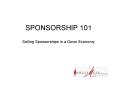 SPONSORSHIP 101 PowerPoint PPT Presentation