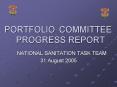 PORTFOLIO COMMITTEE PROGRESS REPORT PowerPoint PPT Presentation