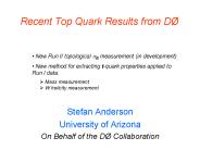 Recent Top Quark Results from D