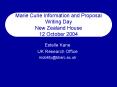 Marie Curie Information and Proposal Writing Day New Zealand House 12 October 2004 PowerPoint PPT Presentation