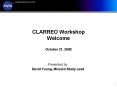 CLARREO Workshop Welcome October 21, 2008 PowerPoint PPT Presentation