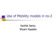 Use of Mobility models in ns-2