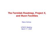 The Fermilab Roadmap, Project X, and Muon Facilities