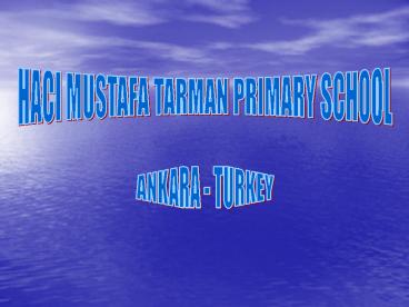 HACI MUSTAFA TARMAN PRIMARY SCHOOL