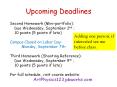 Upcoming Deadlines PowerPoint PPT Presentation