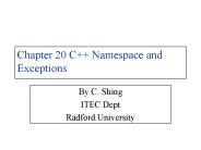 Chapter 20 C   Namespace and Exceptions