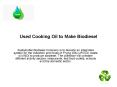 Used Cooking Oil to Make Biodiesel PowerPoint PPT Presentation