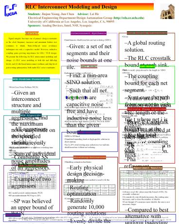 RLC Interconnect Modeling and Design