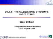 BULK Si (100) VALENCE BAND STRUCTURE UNDER STRAIN