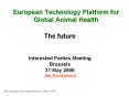 European%20Technology%20Platform%20for%20Global%20Animal%20Health PowerPoint PPT Presentation