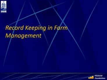 Record Keeping in Farm Management